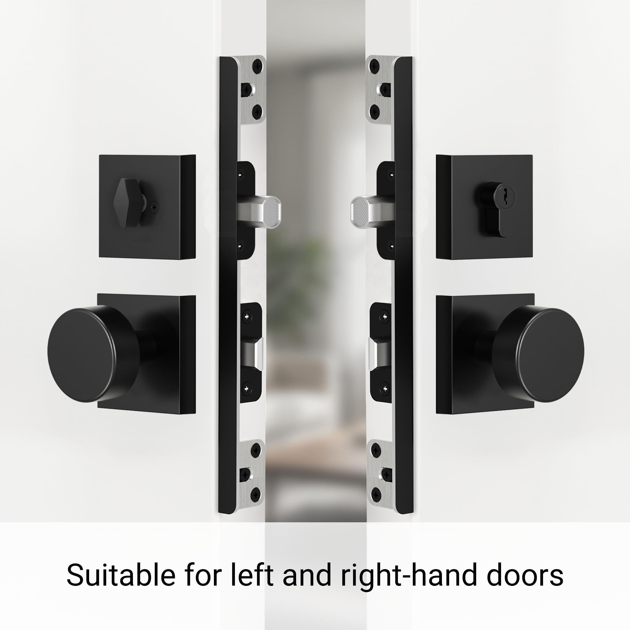 SENY Door Latch Guard Plate – Heavy Duty Door Latch Protector for Outswing Doors