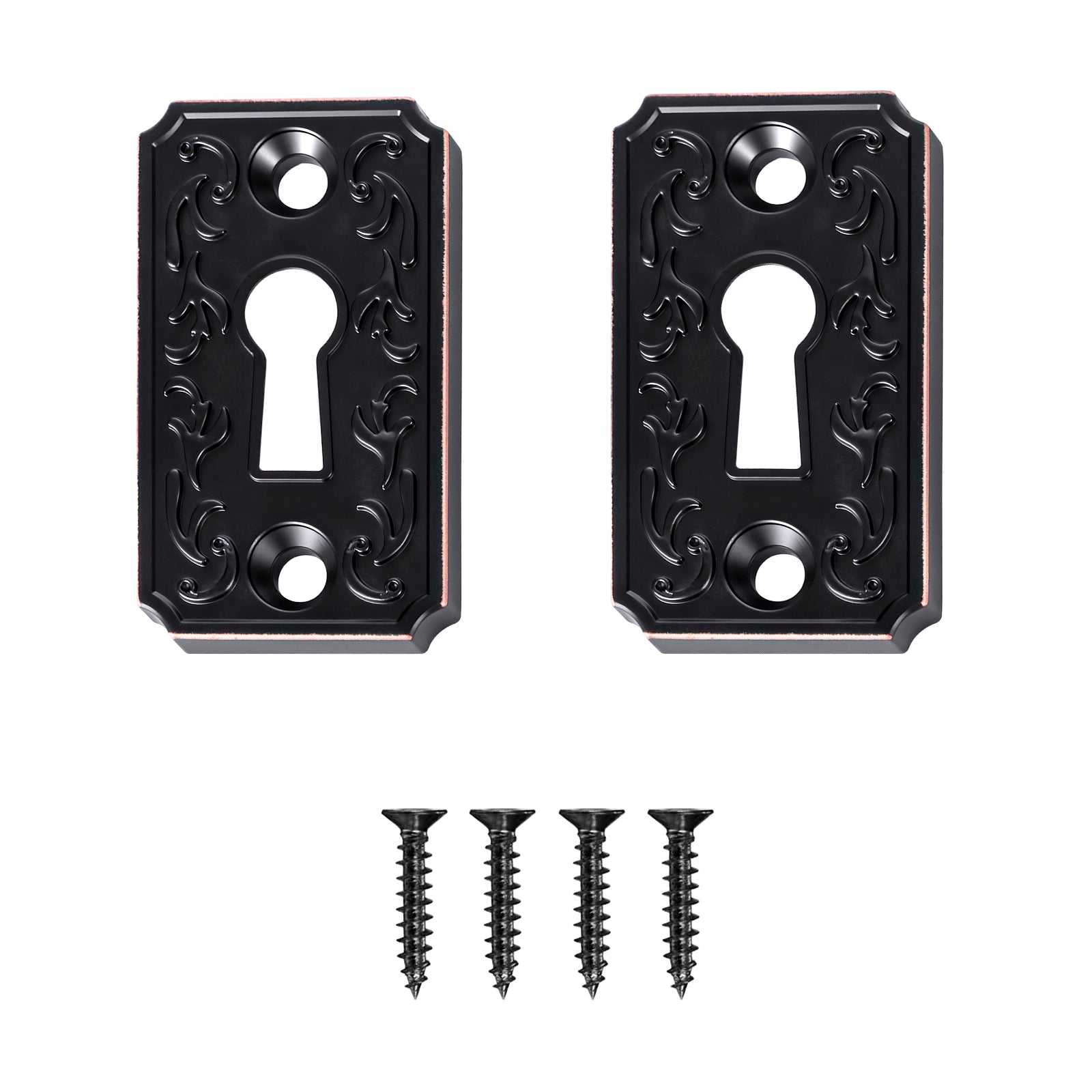 SENY Vintage Keyhole Door Escutcheon Plates – Decorative Backplates for Mortise & Rim Lock Hardware