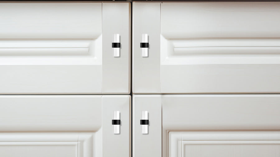 SENY Acrylic Cabinet Pulls, 5 Pack Clear Lucite T Bar Drawer Handles with Metal Base for Kitchen & Bathroom Cabinets applicable scenario