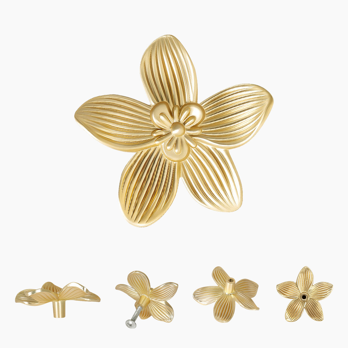 SENY Floral Cabinet Knobs – Decorative Flower Drawer Knobs for Cabinets, Dressers & Furniture