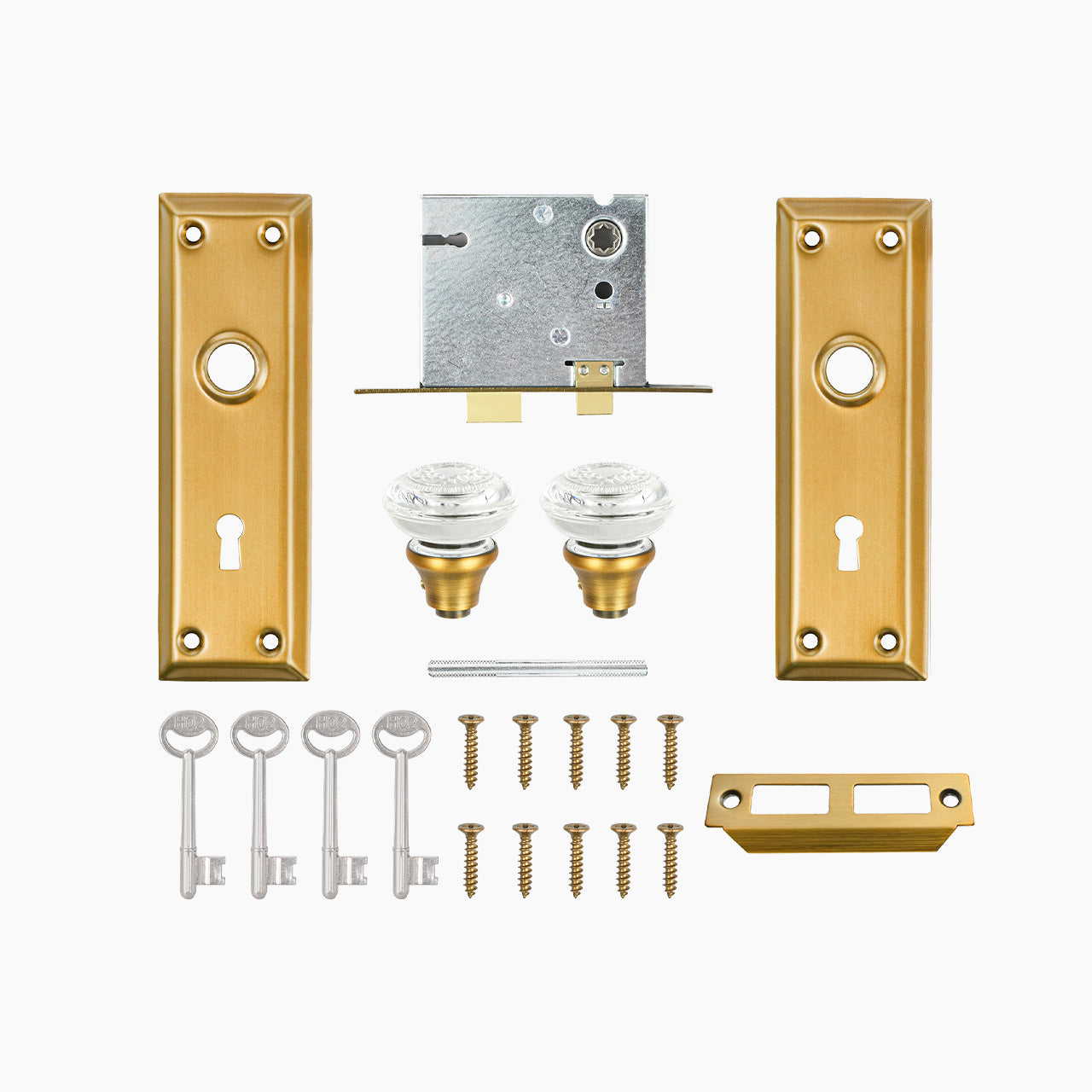 victorian door knob mortise lock set