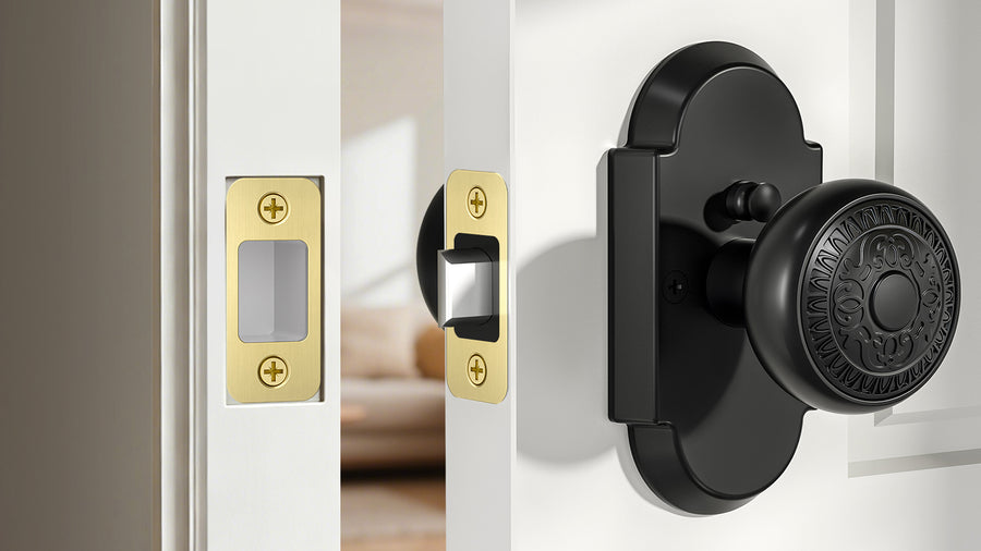 SENY Deadbolt Strike Plate Replacement – Door Latch Strike Plate for Misaligned Doors applicable scenario
