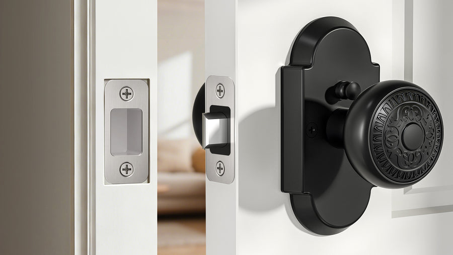 SENY Deadbolt Strike Plate Replacement – Door Latch Strike Plate for Misaligned Doors applicable scenario