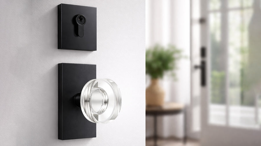SENY Front Door Entry Set with Decorative Round Crystal Passage Knob & Deadbolt applicable scenario