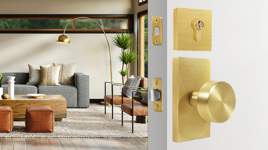 SENY Front Door Knob Set with Round Metal Passage Knob & Deadbolt applicable scenario