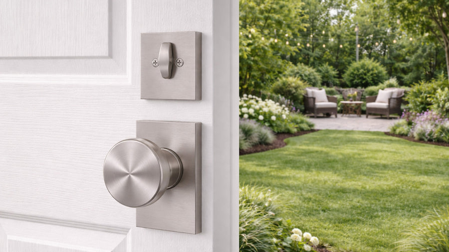 SENY Front Door Knob Set with Round Metal Passage Knob & Deadbolt applicable scenario