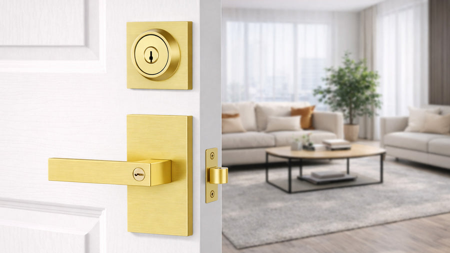 SENY Entry Door Lever Set with Deadbolt – Keyed Entry Handle, Keyed Alike Option applicable scenario