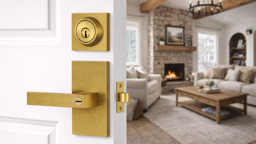 SENY Entry Door Lever Set with Deadbolt – Keyed Entry Handle, Keyed Alike Option applicable scenario