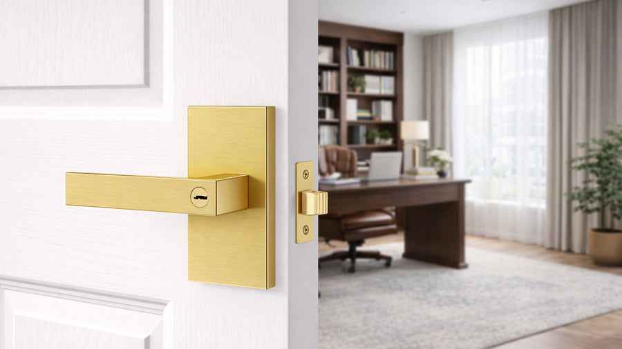 SENY Interior Door Handles with Locks – Keyed Lever with Rectangular Backplate applicable scenario