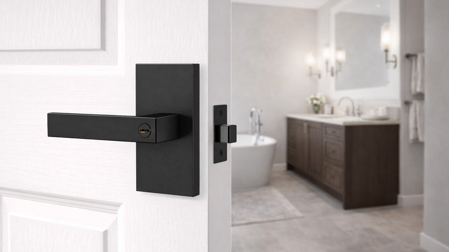 SENY Interior Door Handles with Locks – Keyed Lever with Rectangular Backplate applicable scenario