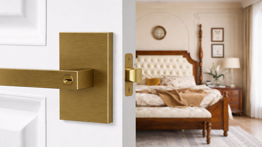 SENY Interior Door Handles with Locks – Keyed Lever with Rectangular Backplate applicable scenario