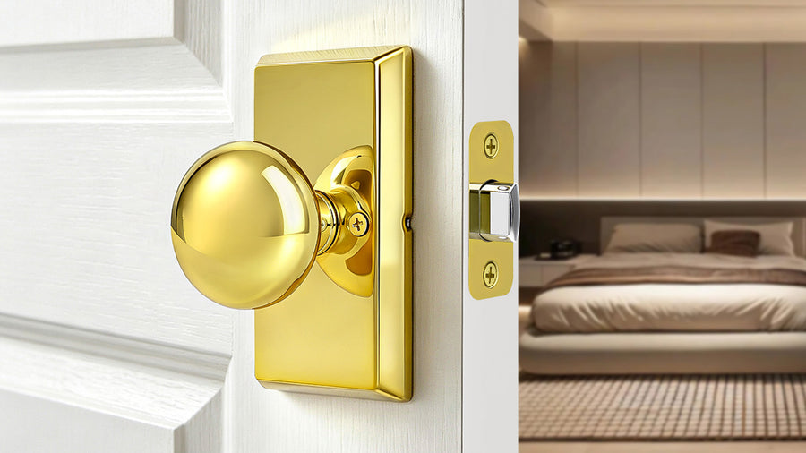 SENY Modern Vintage Interior Door Knobs – Round Door Knobs with Rectangular Rosette, Dummy, Passage & Privacy applicable scenario