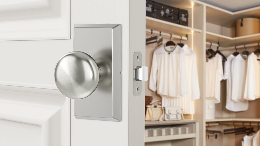 SENY Modern Vintage Interior Door Knobs – Round Door Knobs with Rectangular Rosette, Dummy, Passage & Privacy applicable scenario
