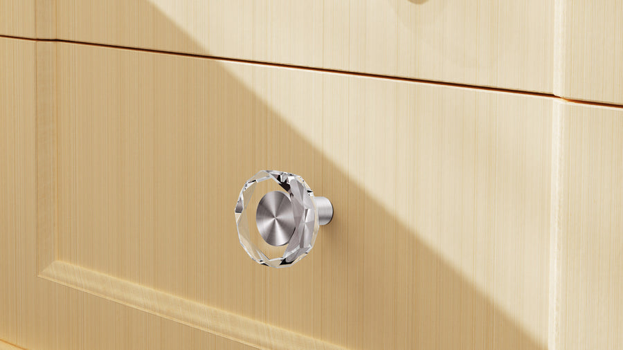 SENY Octagonal Crystal Cabinet Knobs, 4 Pack Faceted Glass Drawer Knobs with Solid Metal Base for Kitchen & Bathroom Cabinets applicable scenario