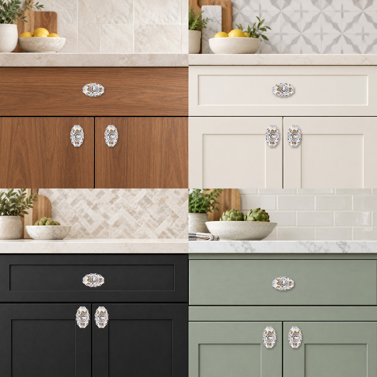 SENY Oval Crystal Cabinet Knobs – Glass Drawer Knobs