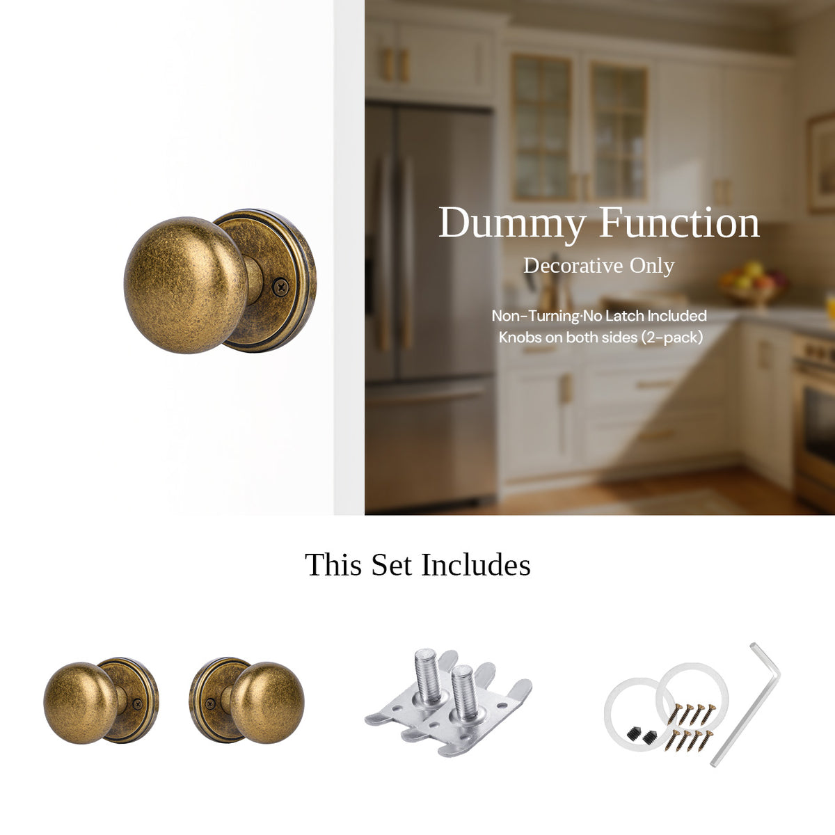 SENY Round Interior Door Knobs – Passage, Privacy & Dummy Door Knobs