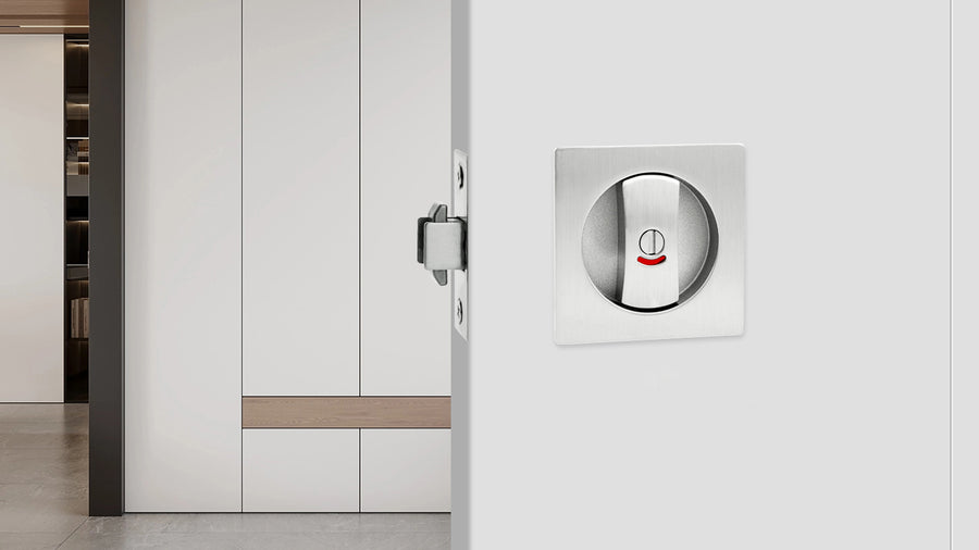 SENY Pocket Door Privacy Lock – Square Flush Sliding Door Lock with Occupancy Indicator applicable scenario
