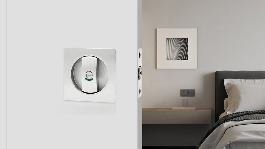 SENY Pocket Door Privacy Lock – Square Flush Sliding Door Lock with Occupancy Indicator applicable scenario