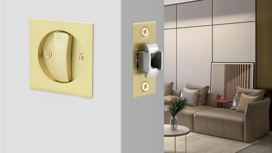 SENY Pocket Door Privacy Lock – Square Flush Sliding Door Lock with Occupancy Indicator applicable scenario