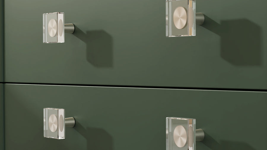 SENY Square Crystal Cabinet Knobs, Modern Glass Drawer Knobs for Cabinets & Furniture (4 Pack) applicable scenario