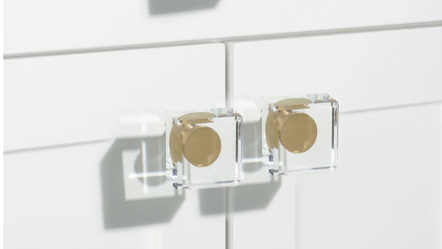 SENY Square Crystal Cabinet Knobs, Modern Glass Drawer Knobs for Cabinets & Furniture (4 Pack) applicable scenario