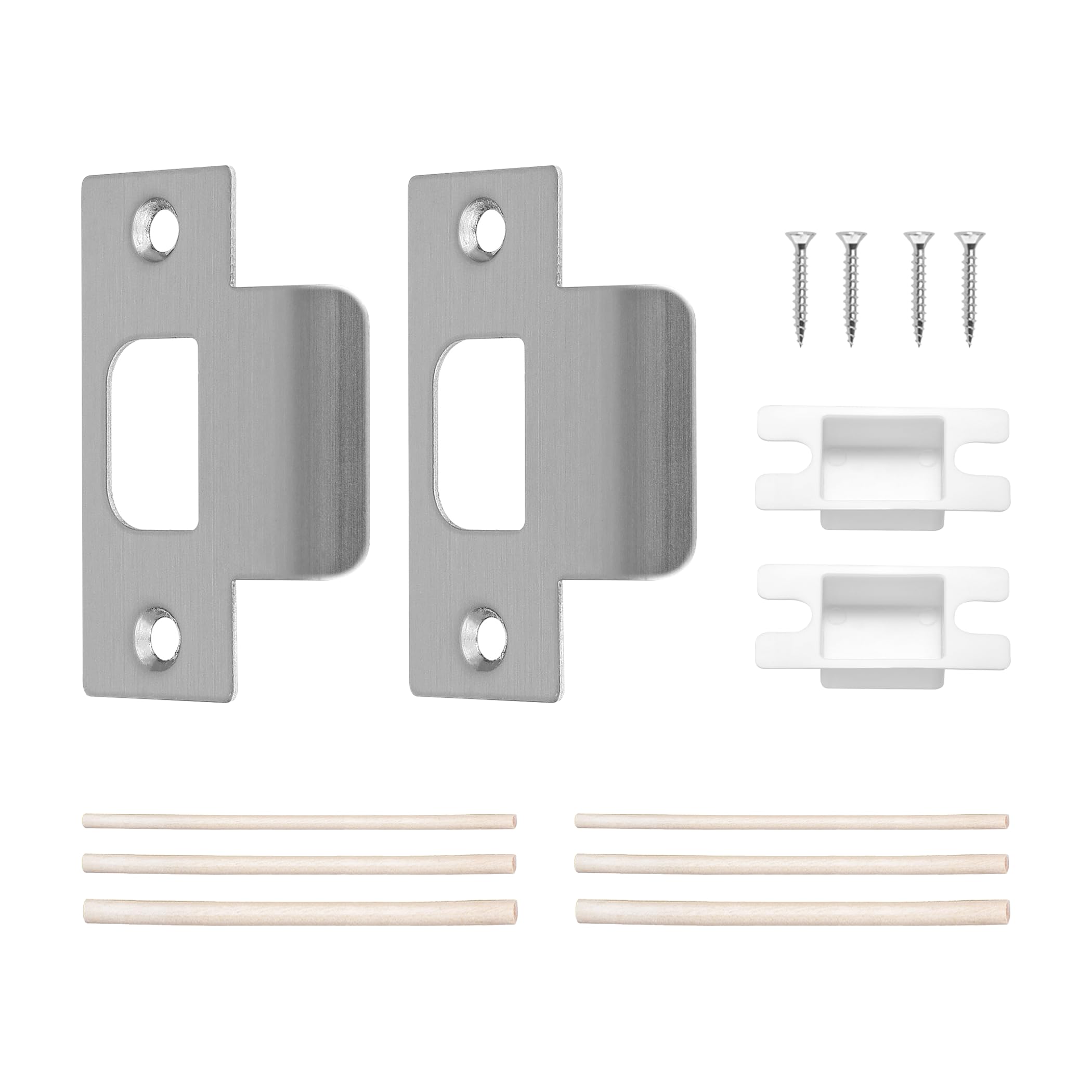 SENY T-Shape Door Strike Plate with Dust Box – Door Frame Repair Kit for Interior & Exterior Doors