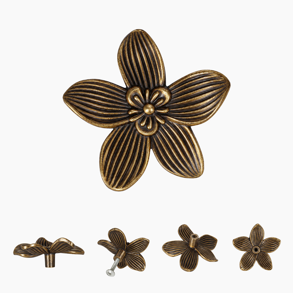 SENY Floral Cabinet Knobs – Decorative Flower Drawer Knobs for Cabinets, Dressers & Furniture