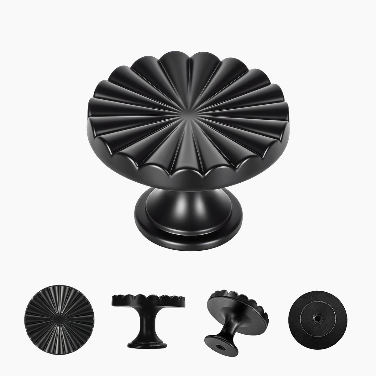 SENY Vintage Fan-Shaped Cabinet Knobs – Solid Metal Drawer Knobs for Kitchen, Dresser & Furniture
