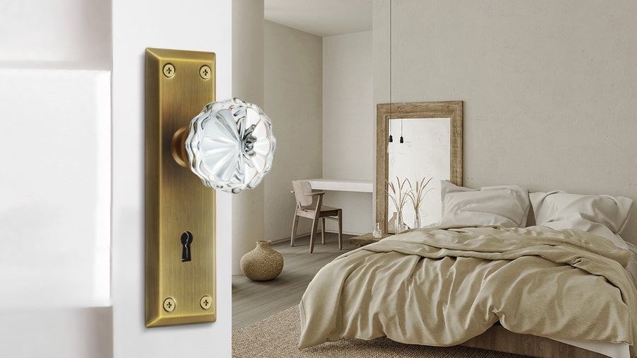 SENY Vintage Mortise Lock Set with Mushroom Crystal Door Knob & Beveled Rectangular Backplate applicable scenario