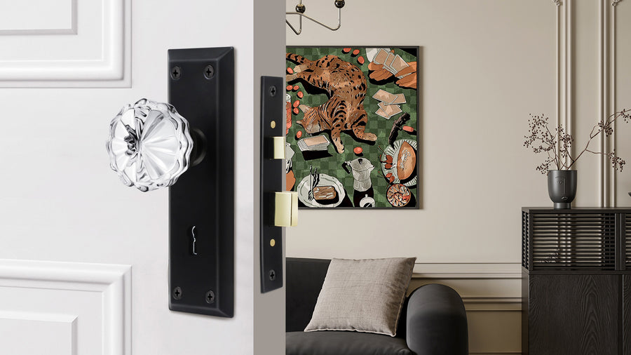SENY Vintage Mortise Lock Set with Mushroom Crystal Door Knob & Beveled Rectangular Backplate applicable scenario
