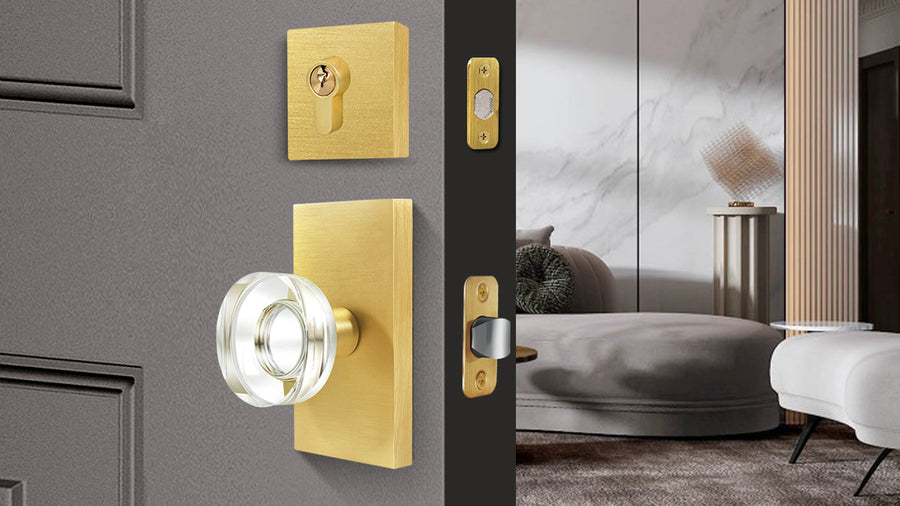 SENY Front Door Entry Set with Decorative Round Crystal Passage Knob & Deadbolt applicable scenario