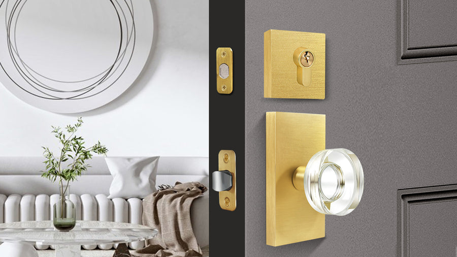 SENY Front Door Entry Set with Decorative Round Crystal Passage Knob & Deadbolt applicable scenario