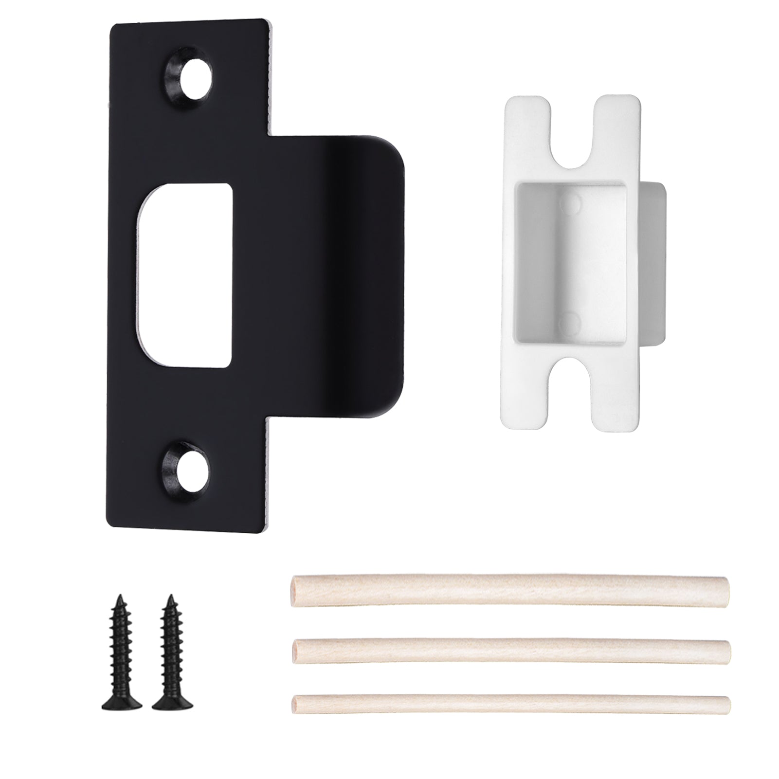 SENY T-Shape Door Strike Plate with Dust Box – Door Frame Repair Kit for Interior & Exterior Doors