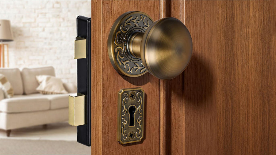 SENY Vintage Rim Lock Set with Door Knobs & Skeleton Key applicable scenario