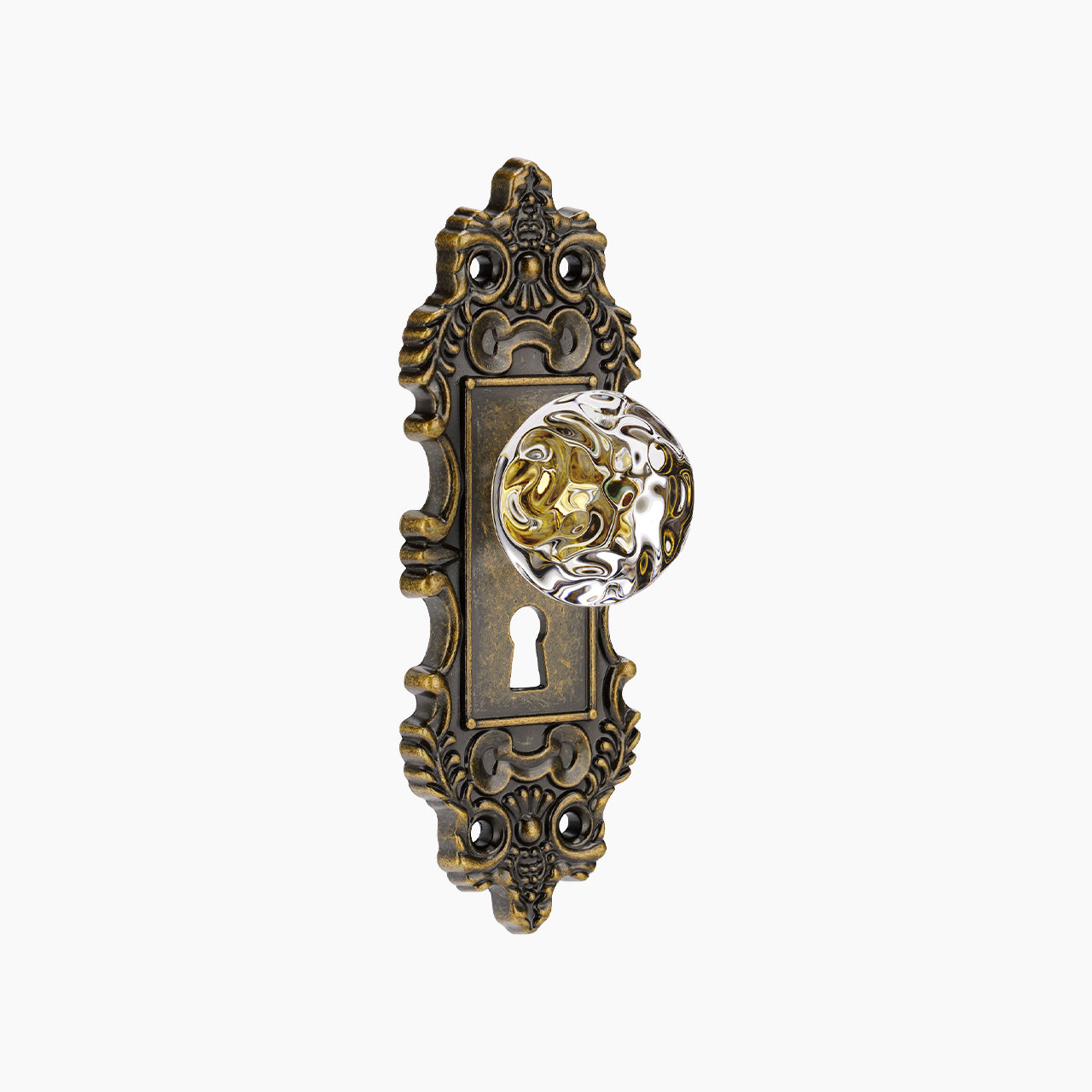 SENY Vintage Dummy Door Knobs for Interior Doors – Acrylic Crystal Decorative Knobs for Closet & Hallway (2 Pack)