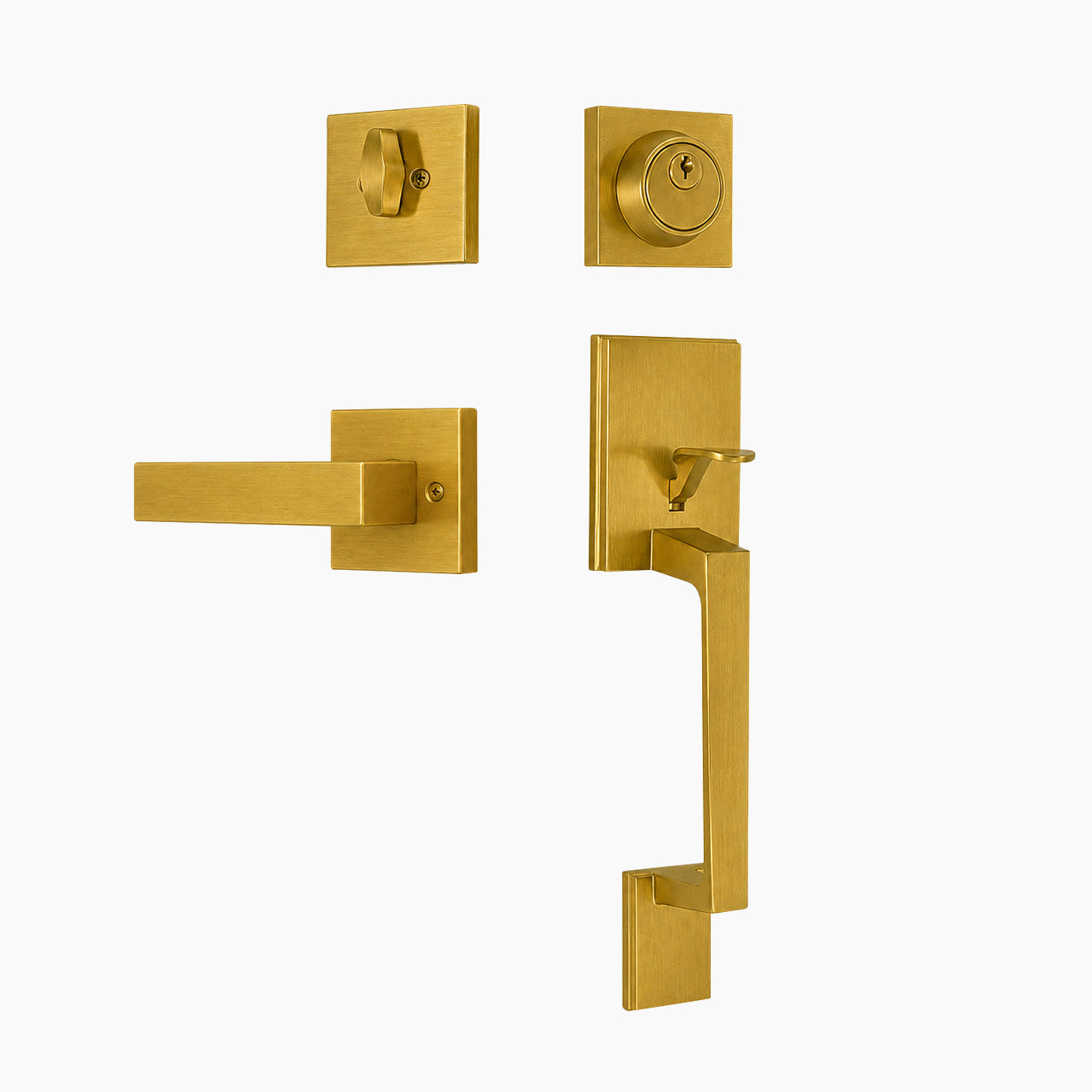 Front Door Handleset with Deadbolt – Modern Entry Door Handleset