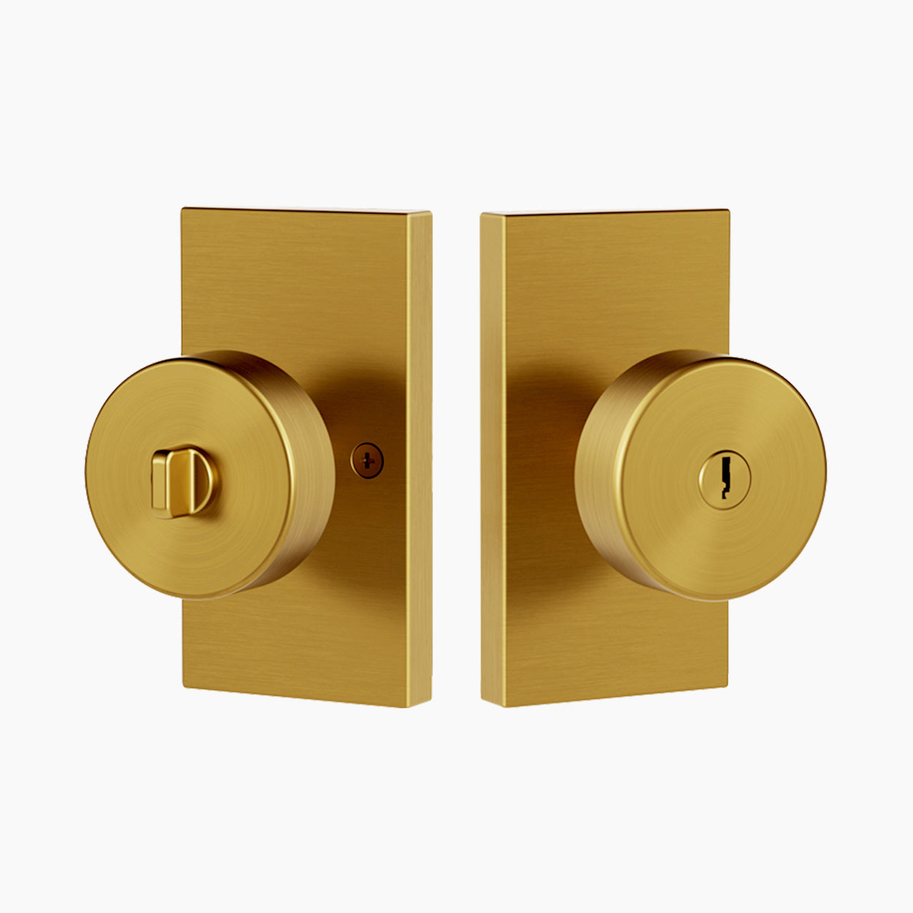 Antique brass interior door knobs with locks and decorative modern knob style SENY