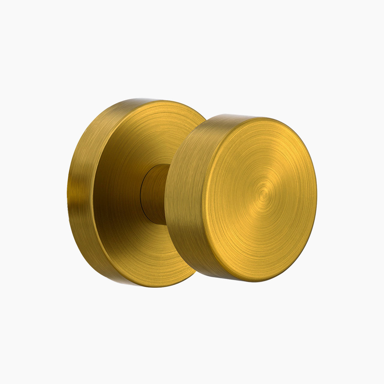Antique brass modern round passage door knob classic finish, SENY
