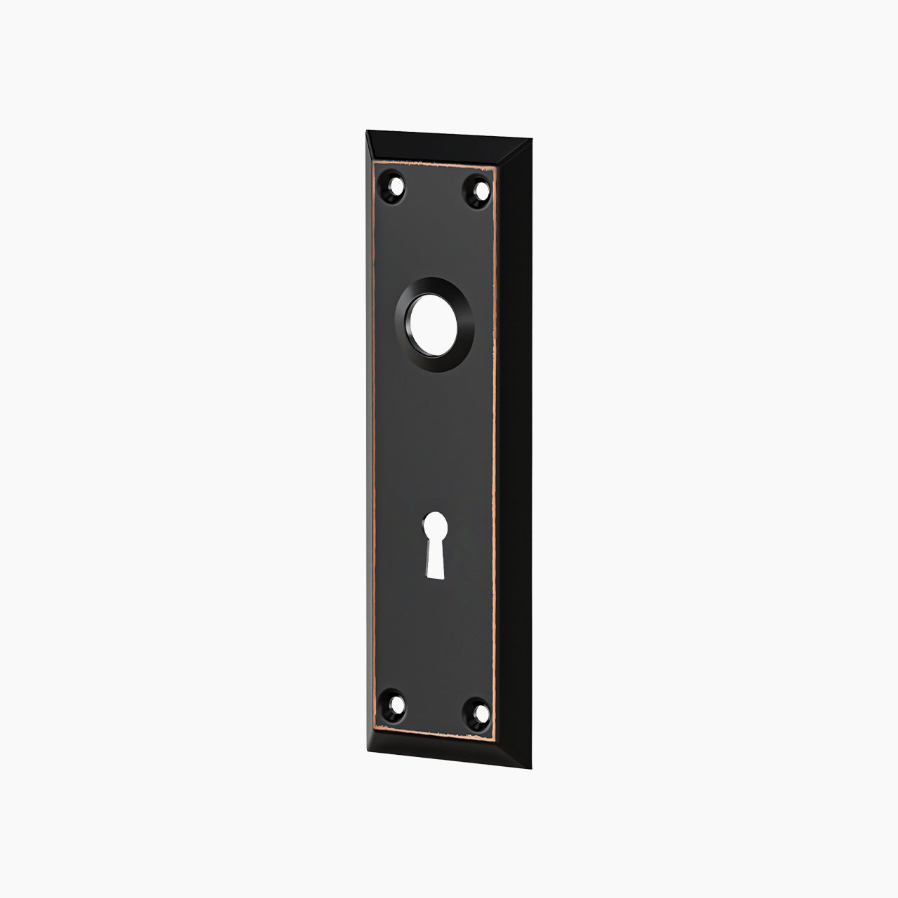 SENY Beveled Rectangular Mortise Door Plate – Decorative Escutcheon Backplate for Interior Doors (2 Pack)