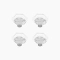 SENY Hexagonal Crystal Cabinet Knobs, 34mm Clear Glass Knob with Solid Metal Base for Kitchen & Bathroom Cabinets - Seny Hardware