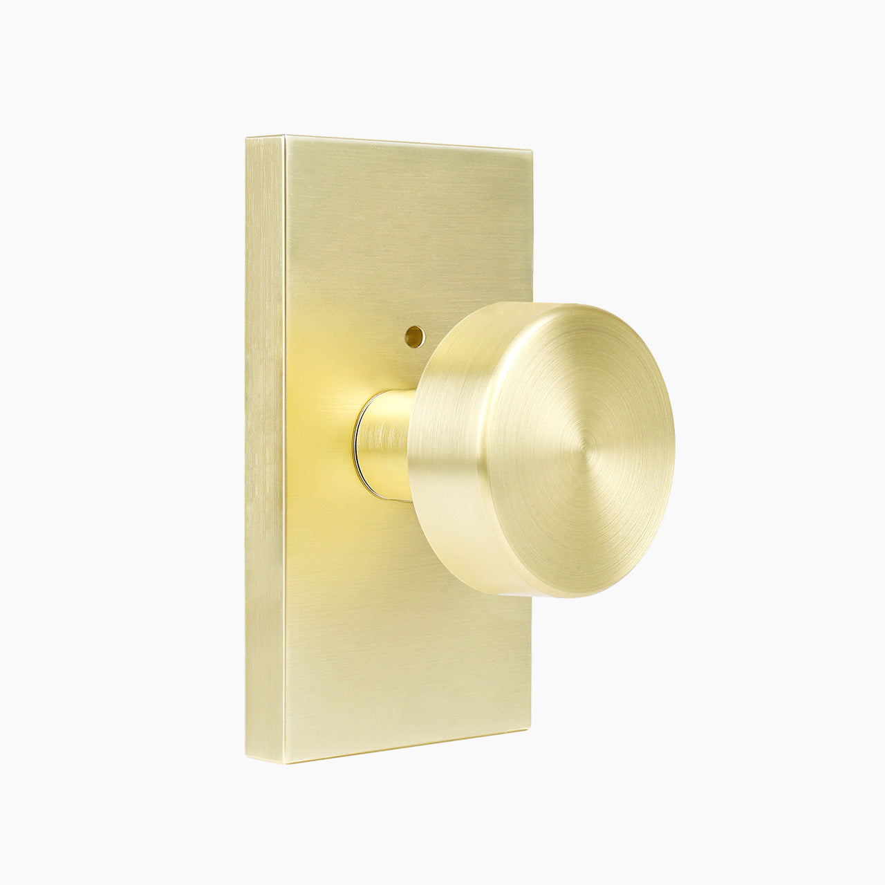 Backplate privacy door knobs brushed gold finish SENY