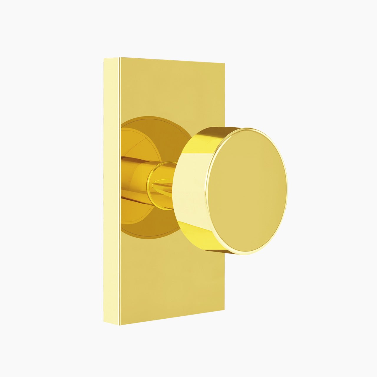 Backplate passage door knobs polished brass finish SENY