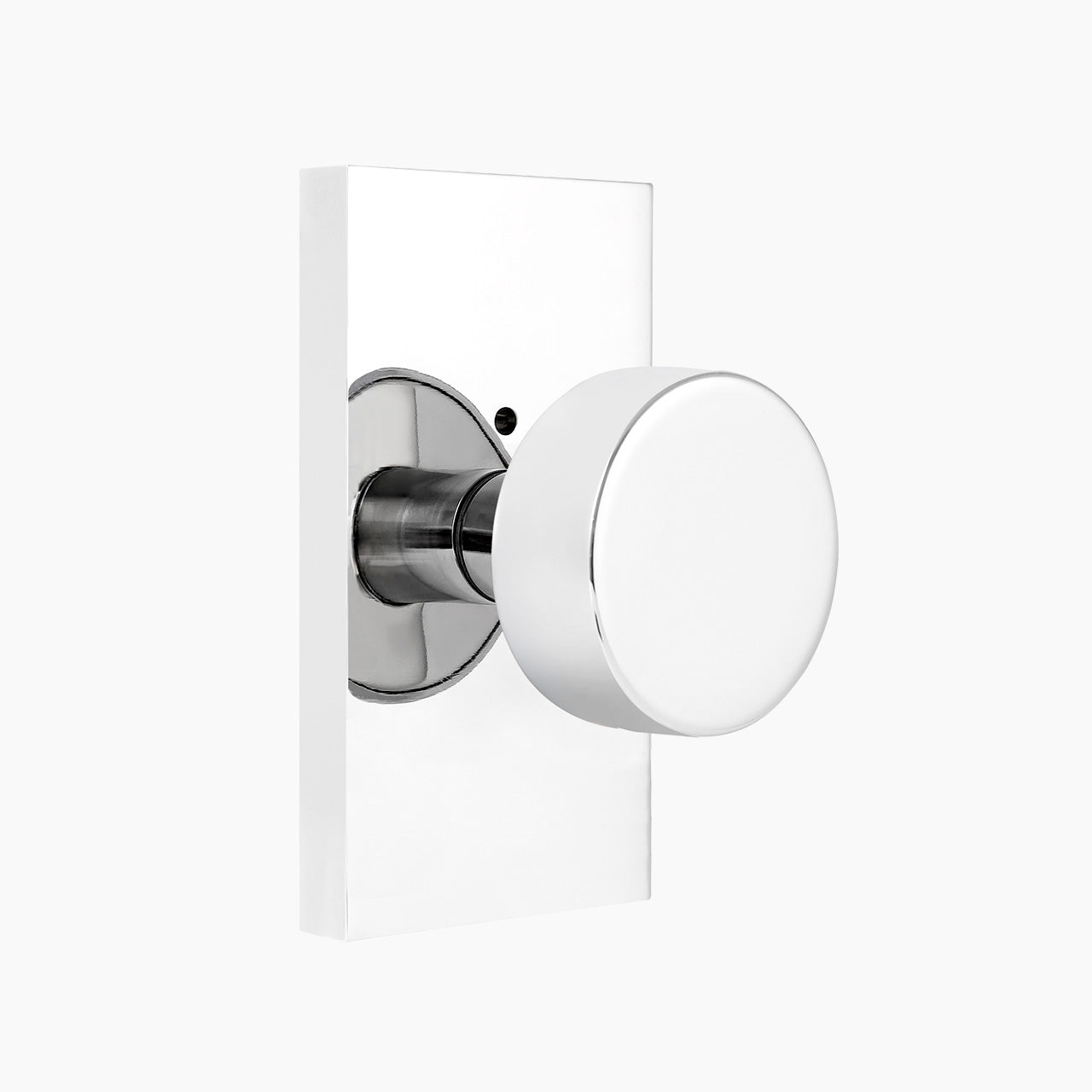 Backplate privacy door knobs polished chrome finish SENY