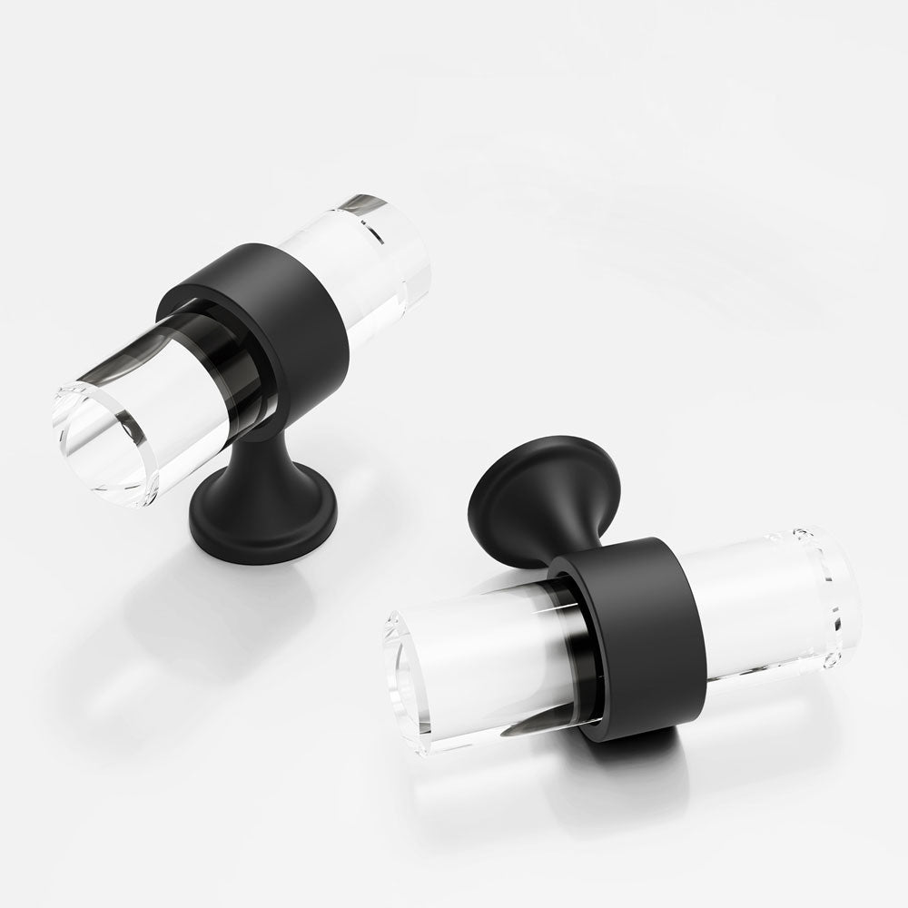 black cabinet handles