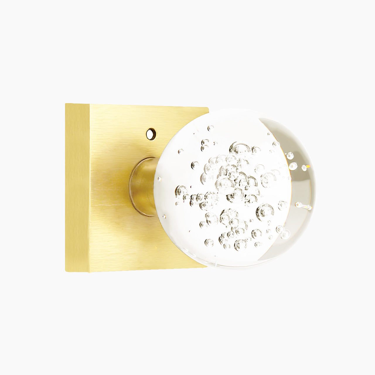 bubble glass door knob brushed gold finish privacy function SENY