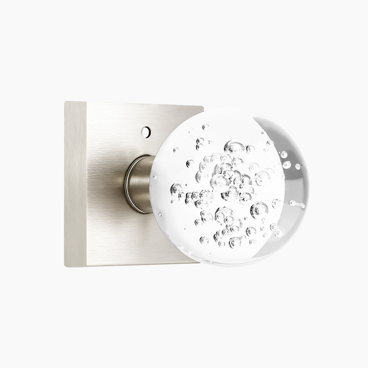 bubble glass door knob satin nickel finish privacy function SENY