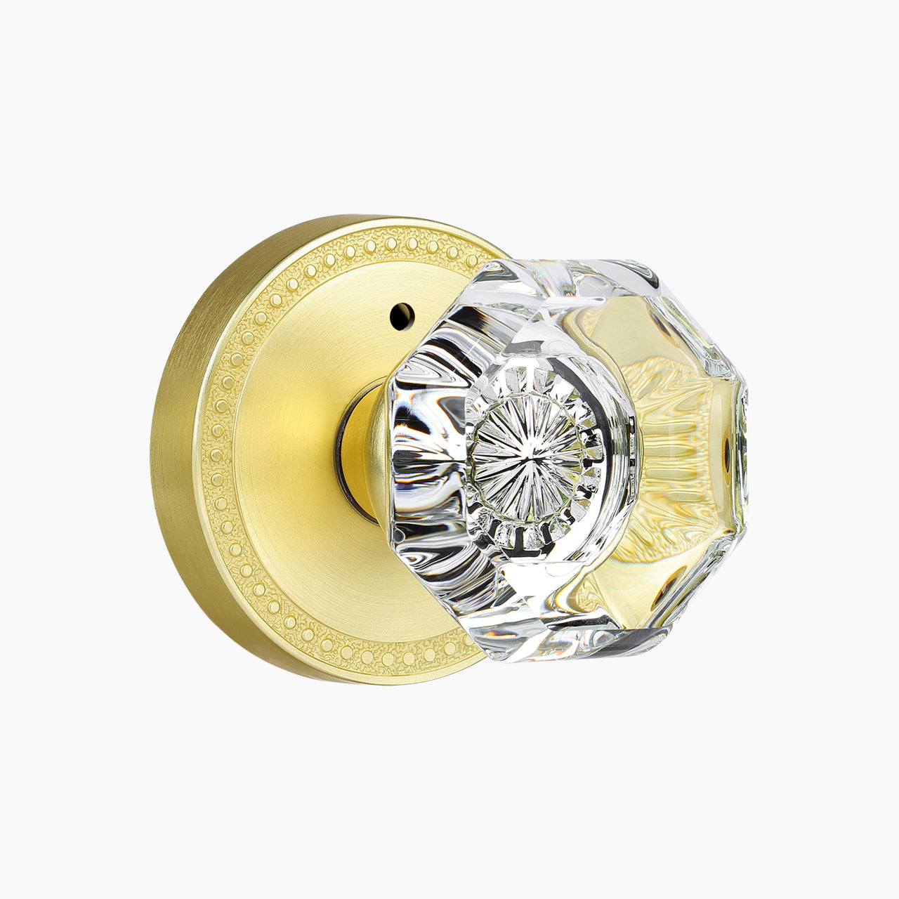 SENY brushed gold crystal door knob privacy function