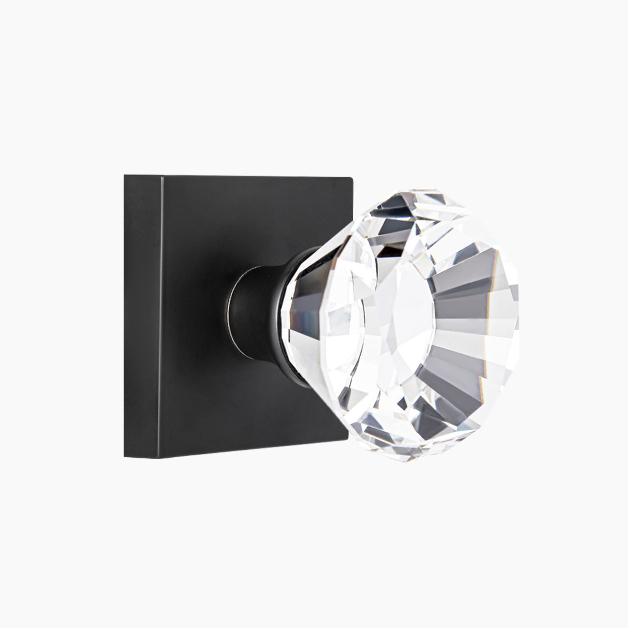 crystal door knobs interior matte black faceted crystal passage function SENY