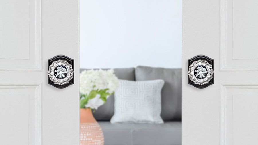 SENY Front Door Knob and Deadbolt Set – Vintage Floral Crystal Entry Door Lock Set (Passage & Deadbolt) applicable scenario