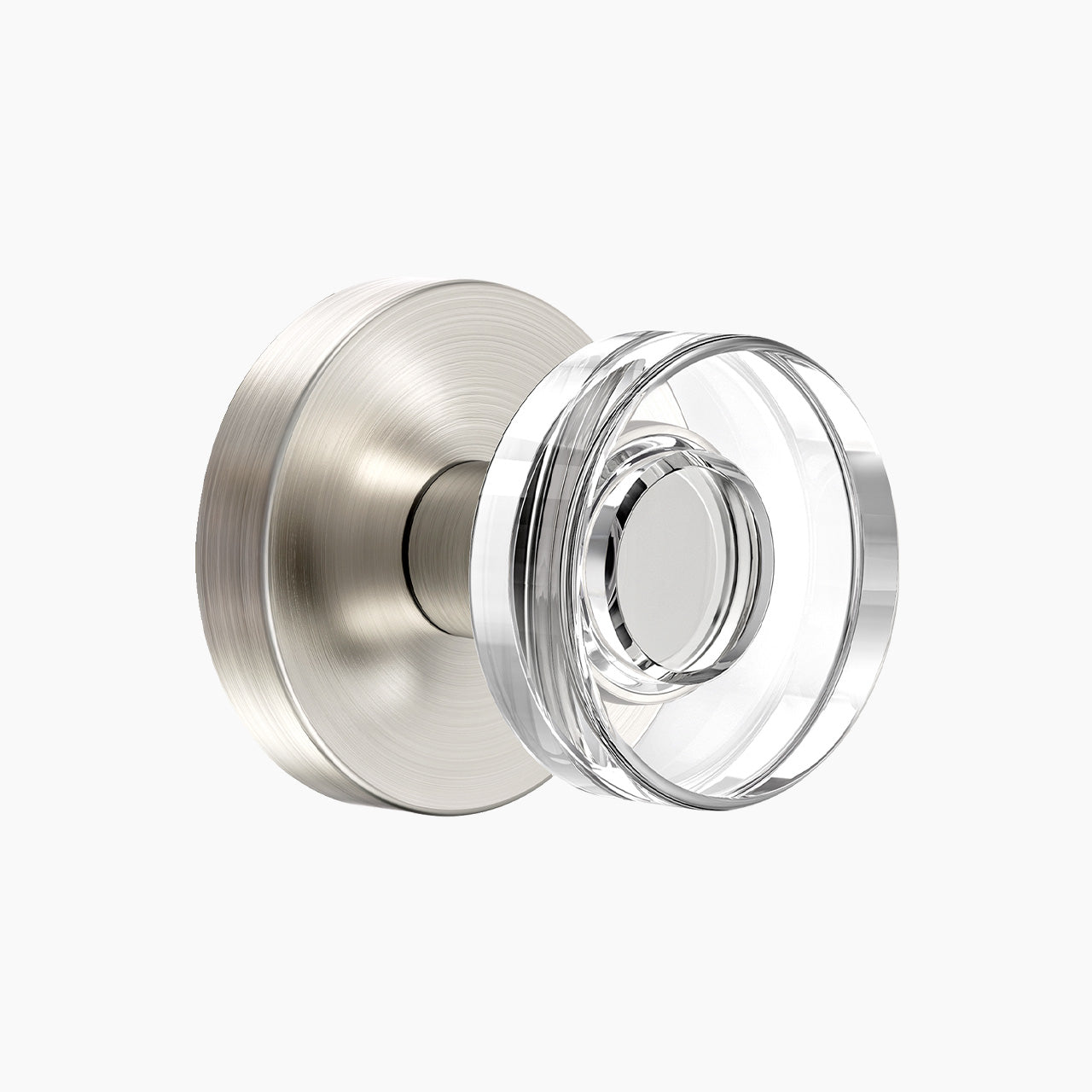 crystal interior door knob satin nickel passage SENY